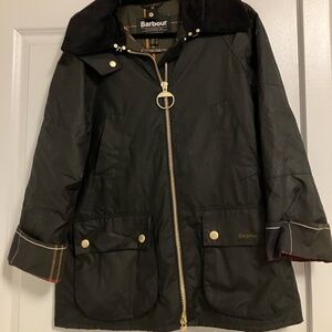 BNWOT Barbour Women's Allerston Waxed Jacket Black